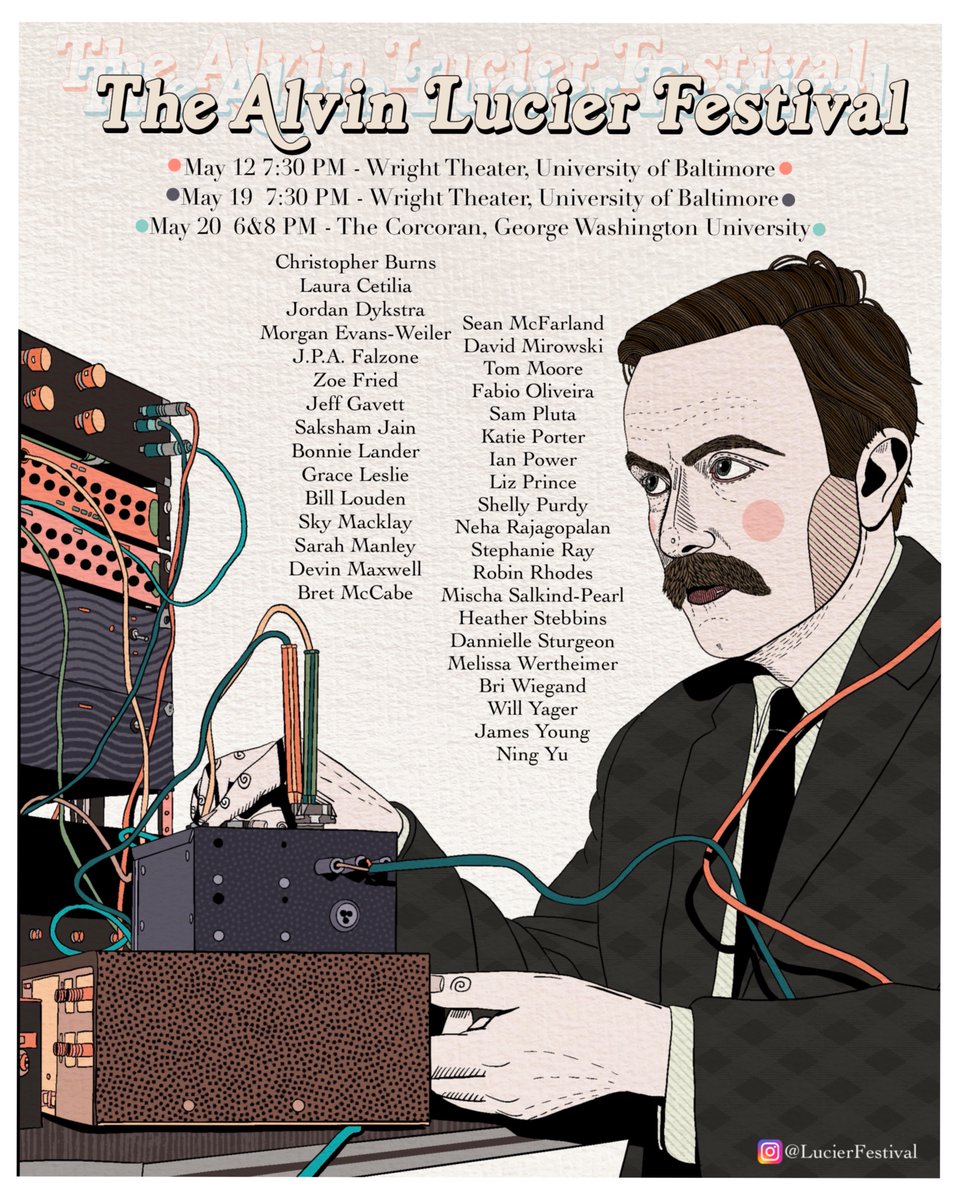 It's time for the Alvin Lucier Festival! Join us May 12, 19 and 20 at the University of Baltimore and George Washington University for performances — linktr.ee/lucierfestival and follow instagram.com/lucierfestival/ for details #alvinlucier #lucier #alvinlucierfestival