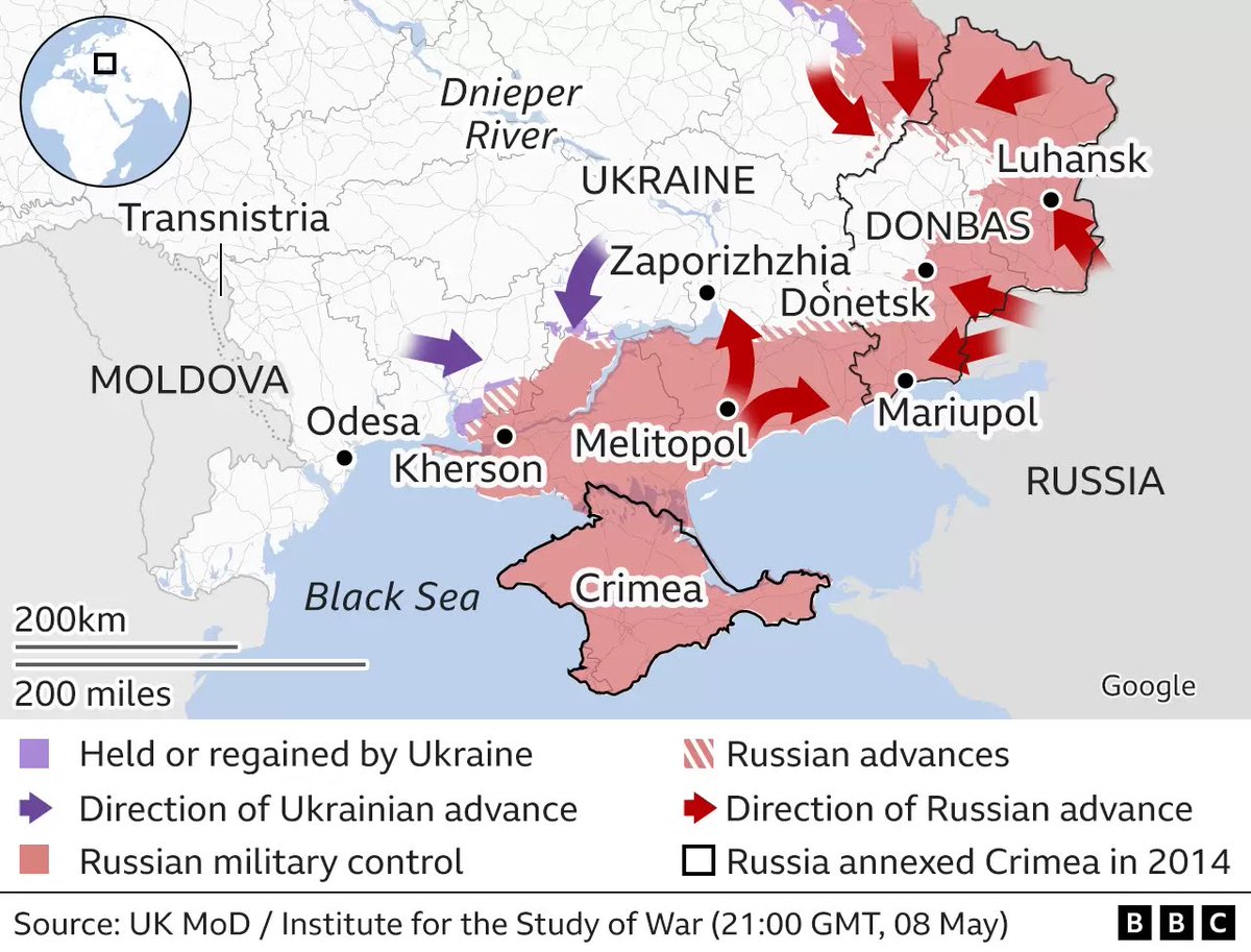 Oceanworldfree's tweet photo. 📑Putin ‘hijacking history’ as he blames West for conflict.He offered few clues on the direction of the conflict,without signaling escalation
📑UA had urged residents to remain alert as RU may formally #DeclaringWar
📑RU occupiers march through destroyed #Mariupol to mark V. Day https://t.co/5pgUN7NzVc