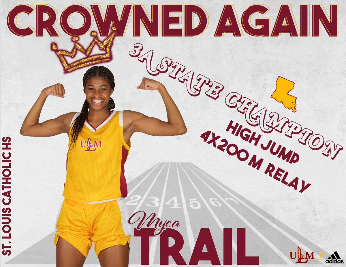 coinally1's tweet photo. 👑👑 And she’s crowned AGAIN! 👑👑
Congrats to future Warhawk @MycaaTrail on yet another State Championship…or✌🏽‼️🏃🏾♀️💨
#FutureWarhawk
#TheBestIsOnTheBayou https://t.co/lVUNqLPNH8