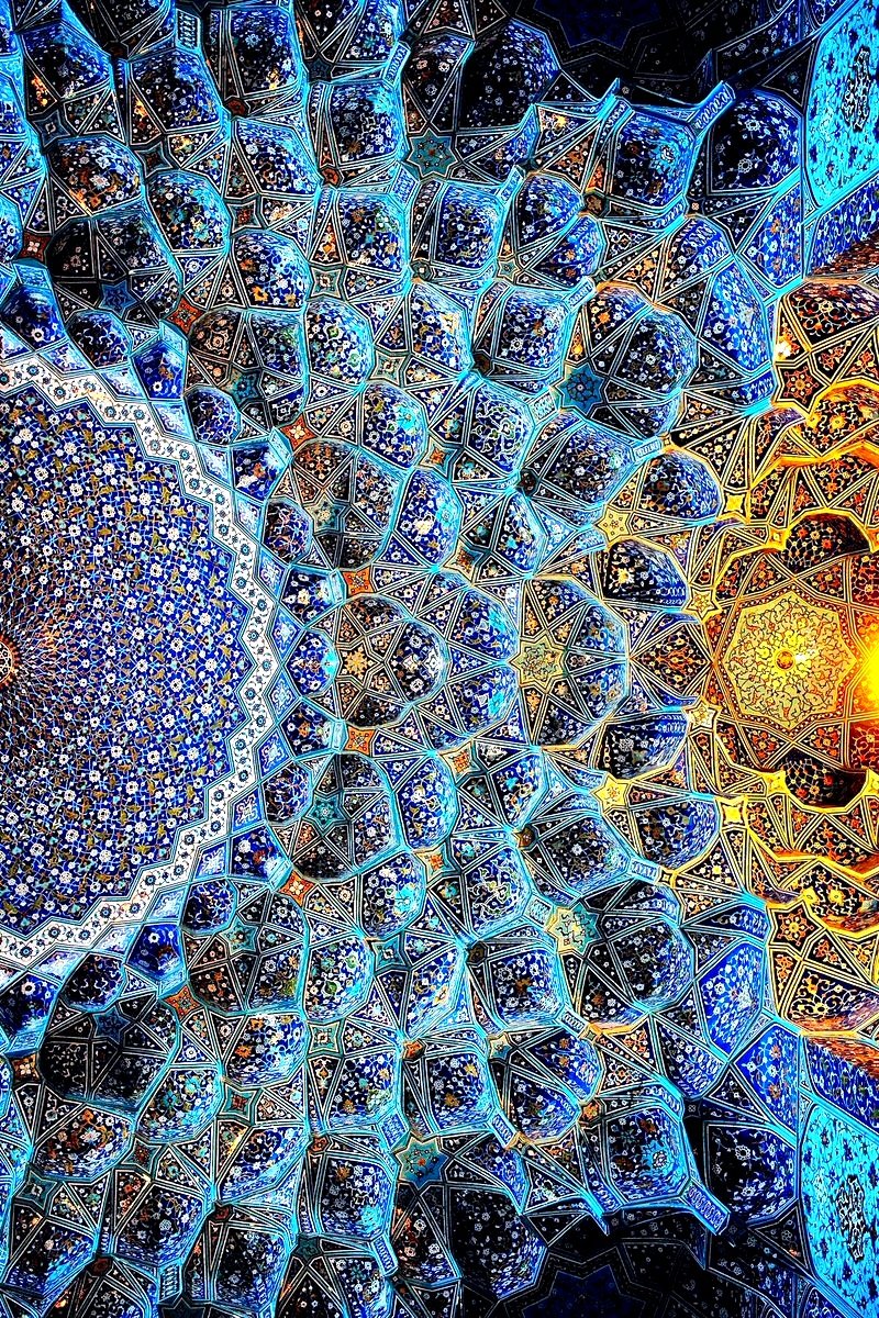 Mathematics, symmetry, beauty. 

Shah Mosque; Isfahan, Iran. bit.ly/3yoORAx