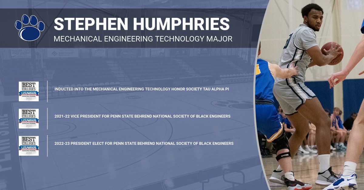 Huge congratulations are in order for Behrend big man Stephen Humphries on his recent academic achievements! He is one of the hardest workers you will find, on AND off court.. Way to go Stephen! <a href="/shumphries263/">Shump</a>