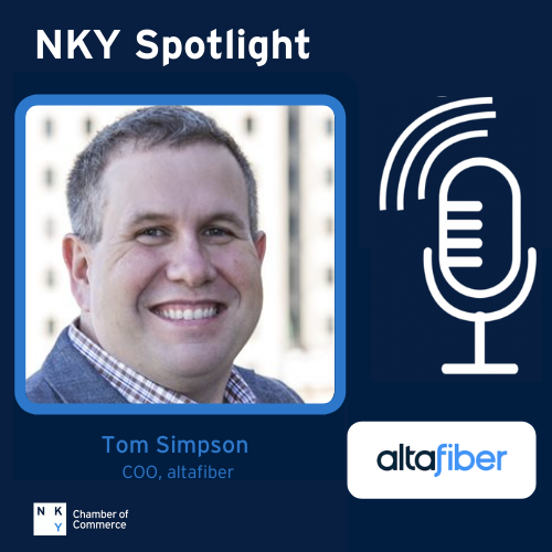 nkychamber's tweet photo. Join today's NKY Spotlight Podcast to hear from Tom Simpson, Chief Operating Officer of @CincyBell. ๐ Tom talks about the companyโs rebranding and ongoing expansion efforts.
Watch the podcast at noon on the NKY Chamber Facebook page. https://t.co/NLyt6evmp6