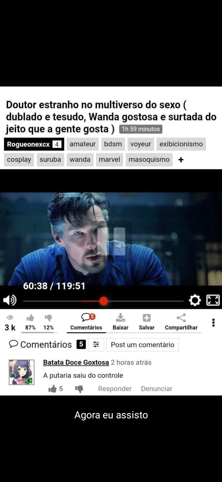 Dublado e tesudo”, Doutor Estranho 2 é postado no XVideos e viraliza