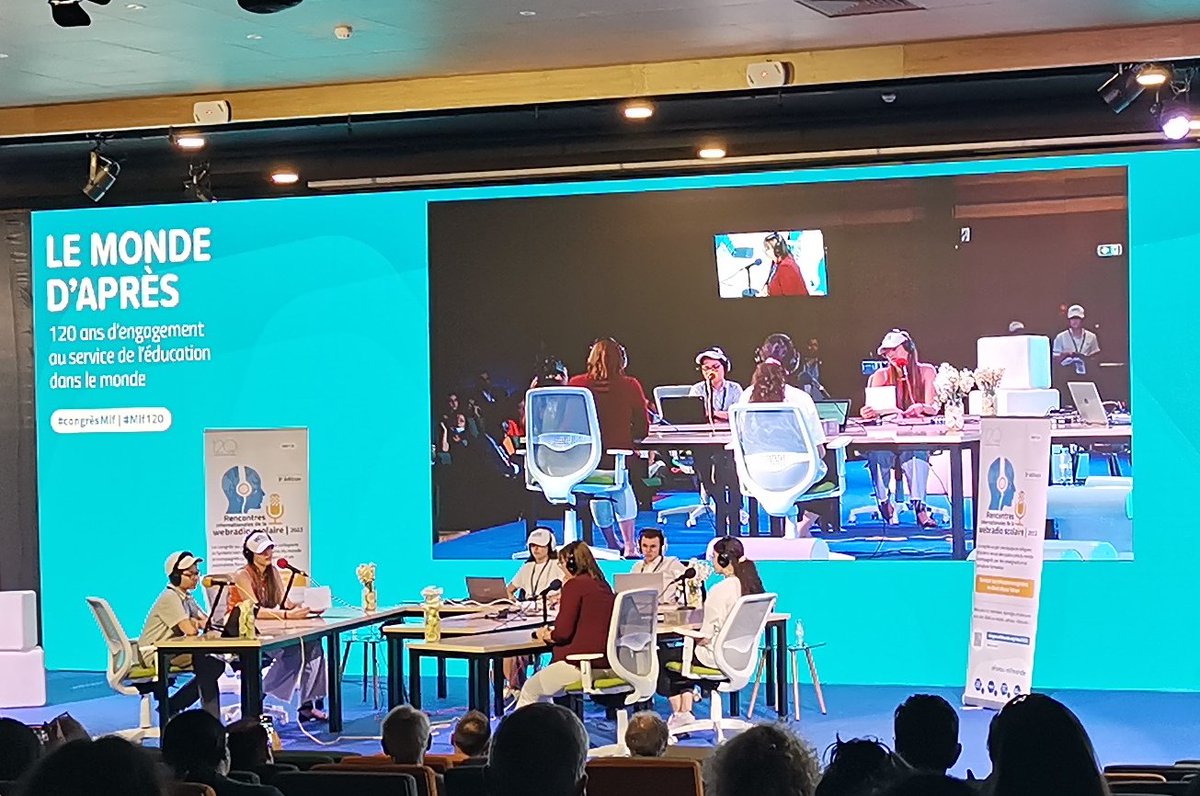 DaudetOSUI's tweet photo. La webradio est aussi au #congresMlf, en direct sur la scène avec une interview de Catherine Faure, de l' @EIFAschool et Michel Develay, professeur à l'université de Lyon. Bravo pour cette émission !
@mlfmonde @Mlfpedagogie @OSUIPedagogie https://t.co/oowwbPtzZk