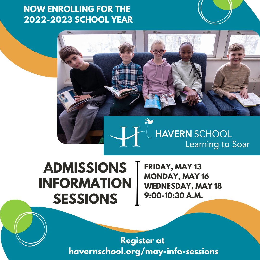 HavernSchool's tweet photo. Would you like to learn more about what Havern School can do for your student and your whole family? Attend one of our Admissions Information Sessions! Inquire and register for an information sessions at https://t.co/XNtQY640Gd https://t.co/knSlrnQvhv