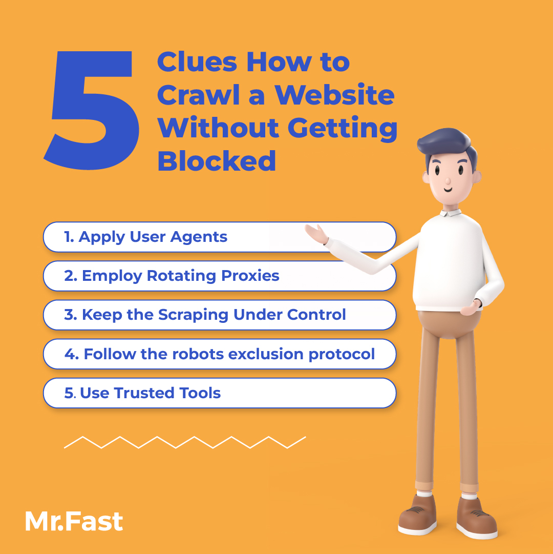 Automatr__io's tweet photo. Let's discuss how to crawl a website without getting blocked. ⤵️
🚀 Follow the robots exclusion protocol
🚀 Employ Rotating Proxies
🚀 Apply User Agents
🚀 Keep the Scraping Under Control
🚀 Use Trusted Tools: No Coding Required
#webscraping #mrfast https://t.co/pEUsS7CGym