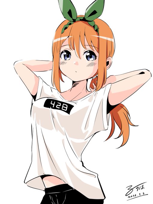 るりほさんがTwitterに投稿した中野四葉(五等分の花嫁)のイラスト。