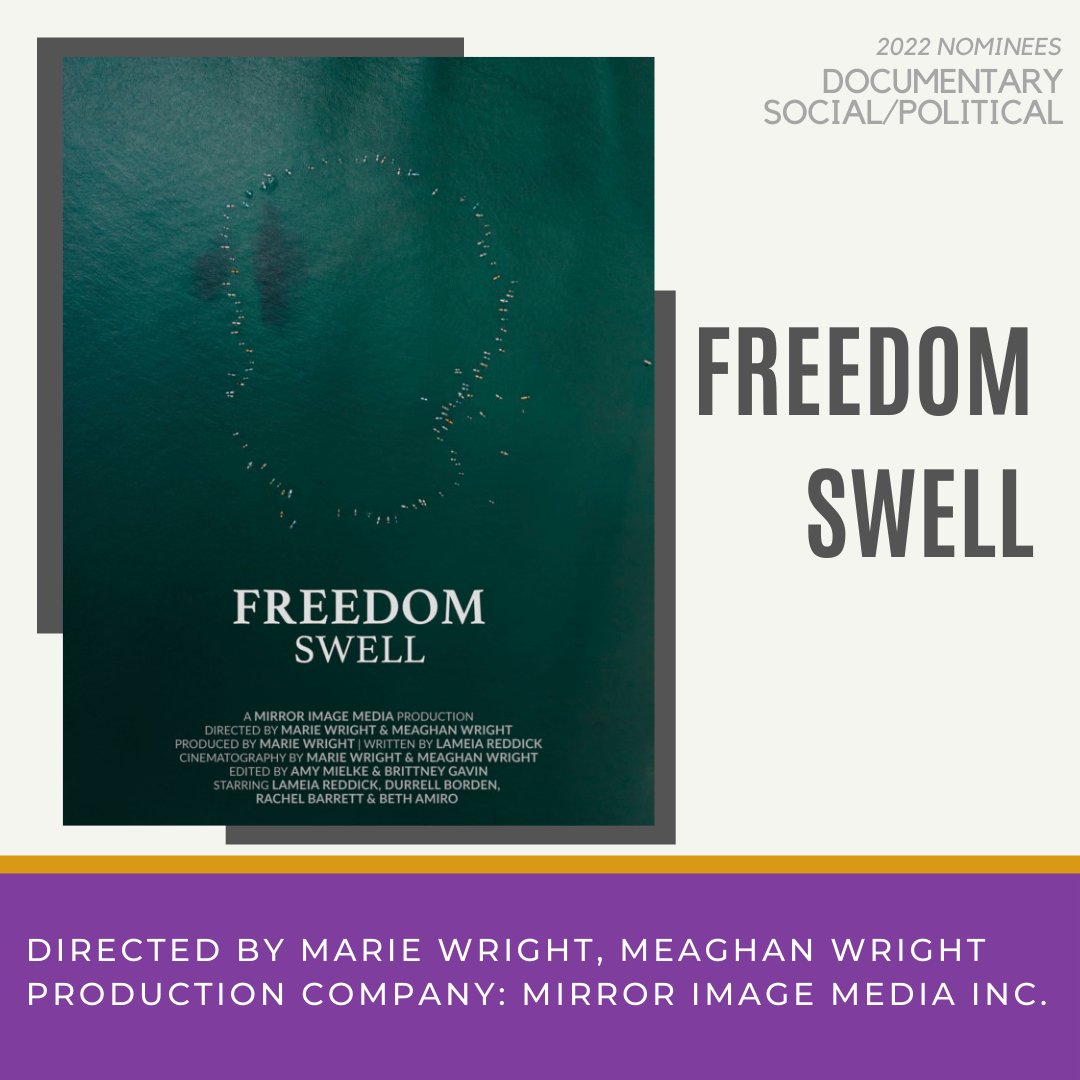 yorktonfilm's tweet photo. "Freedom Swell" directed by Marie Wright, @WrightTwin ; @MirrorImageMed https://t.co/e55euRh9Rk