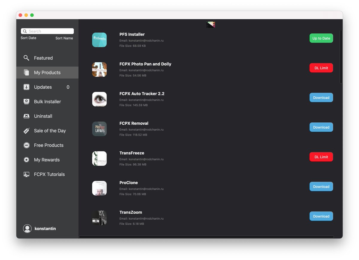 rodchanink's tweet photo. @PixelFilmStudio Hello! Long time client — need your help. Made a fresh reinstall of Big Sur on my MacBook Pro Retina 13"... And your app shows me this — I can’t use anymore some of the plugins that I bought from you. https://t.co/94ZT2q4stc