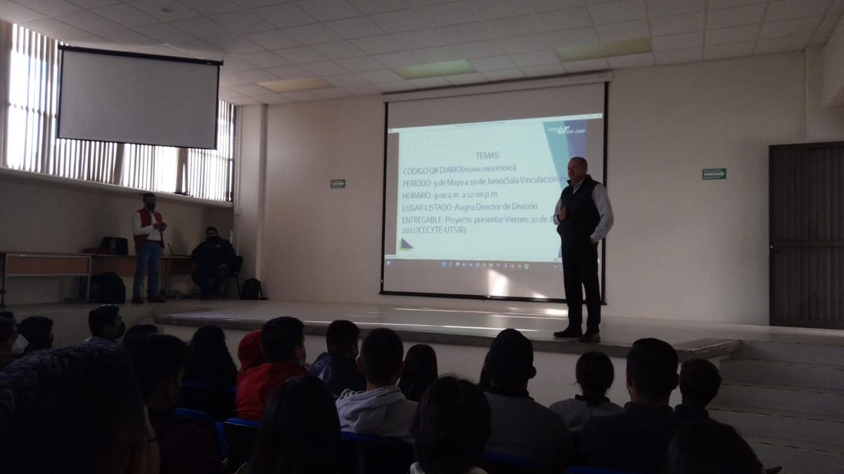 JulianZamoranoE's tweet photo. Iniciamos #EstadíaUniversitaria con @UTSJR1 #ITSJR @UPQoficial, participan alumnos de 6to semestre #TPI #TLOG #TPROG. https://t.co/2AFojdIPVC