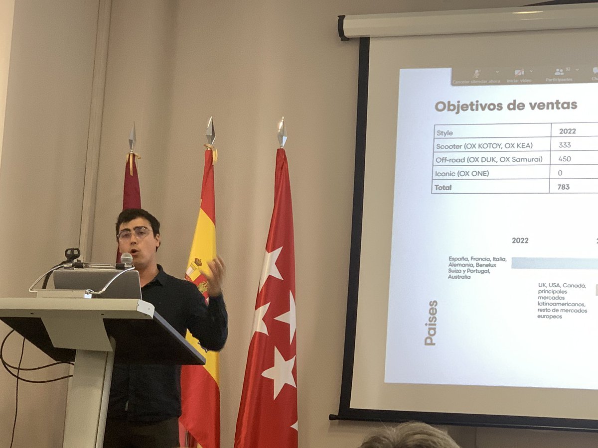 madridinnova's tweet photo. .@oxmotorcycles , también ex incubada en @LaNaveMadrid presenta en este V Foro de Inversión de @MadridEmprende su proyecto innovador en movilidad y su sensor Elisa mediante IA para mejorar la experiencia de usuario #MadridInnovation #innovacion #stsrtups https://t.co/3Zudhapbsf