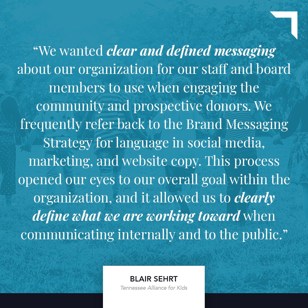 Well, thanks guys! 🤗
 
When <a href="/TNAlliance4Kids/">TNAllianceForKids</a> reached out to us, they faced an obstacle many nonprofits struggle with: clear, consistent communication. 

We so enjoyed working alongside them to overcome that struggle with our Brand Messaging Strategy process!