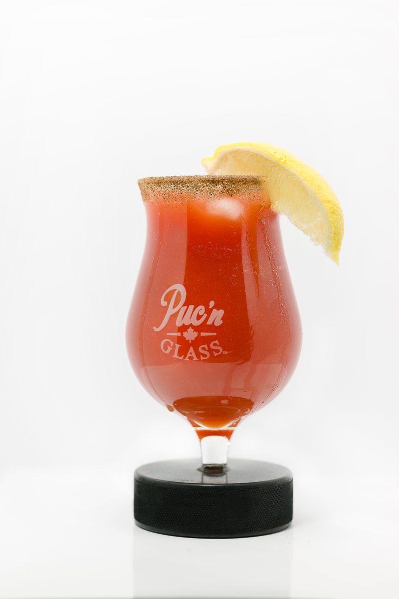 PucnGlass's tweet photo. Well, after an eventful weekend between Mothers Day & Playoff Hockey... we find it fitting to just kick back on this beautiful Monday with a Puc'n Glass filled with a Caesar! #CaesarTime #PucnGlass #MondayMotivation #Canadian https://t.co/BbTy922T7E