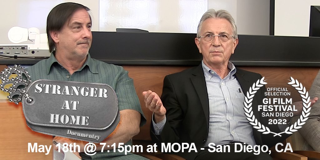 _StrangerAtHome's tweet image. Dr. Mark Russell and Dr. Charles Figley offer real solutions on how to diagnose, treat and heal war stress injuries in the documentary STRANGER AT HOME premiering at the San Diego G.I. Film Festival on May 18th! For tix and screening info: ow.ly/YbFo50J30jG