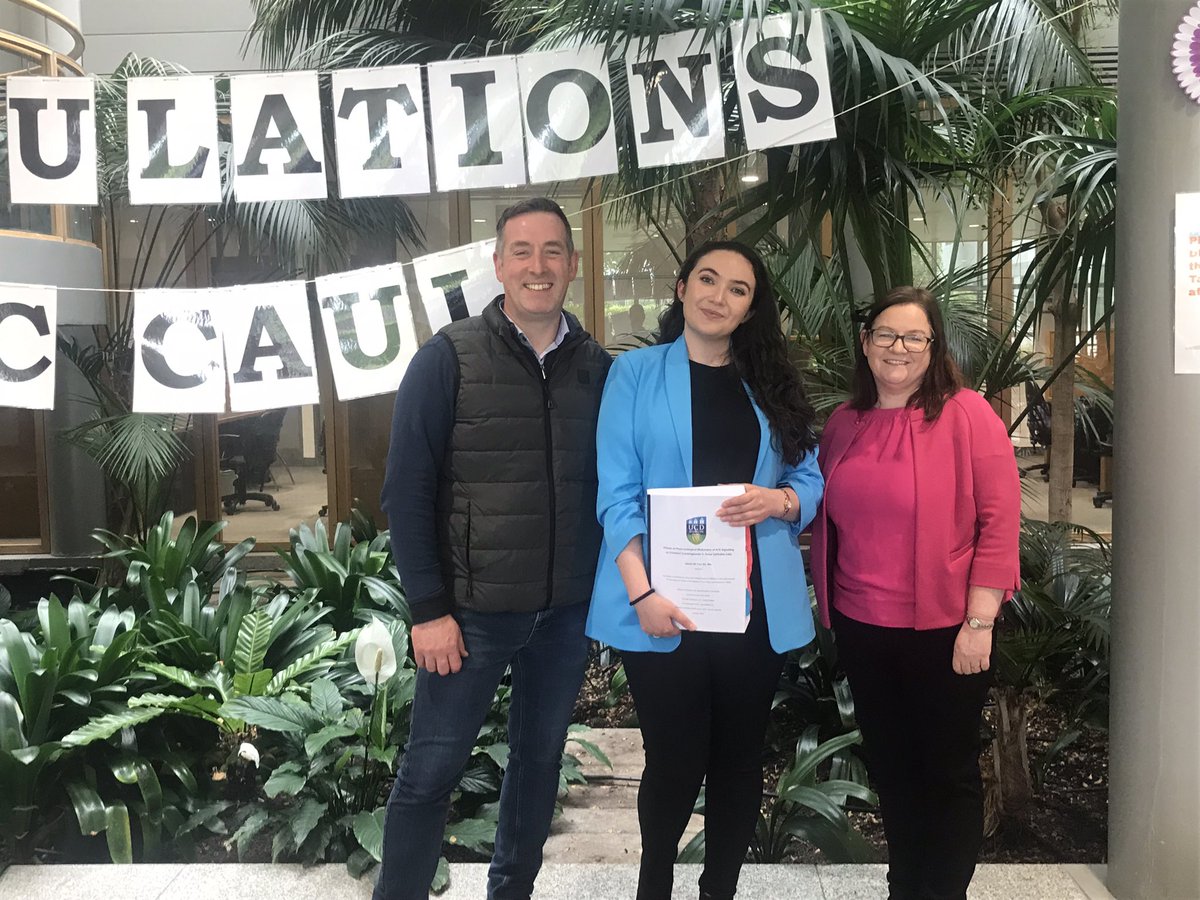 Toxicology_UCD's tweet photo. Congratulations to the new Dr McCaul @jasmin_mc 👏👏🎉🎉  and your super supervisor @craigslattery @Toxicology_UCD @UCD_Conway @ucdscience 🙌🙌 @ucddublin https://t.co/FemelEsafx