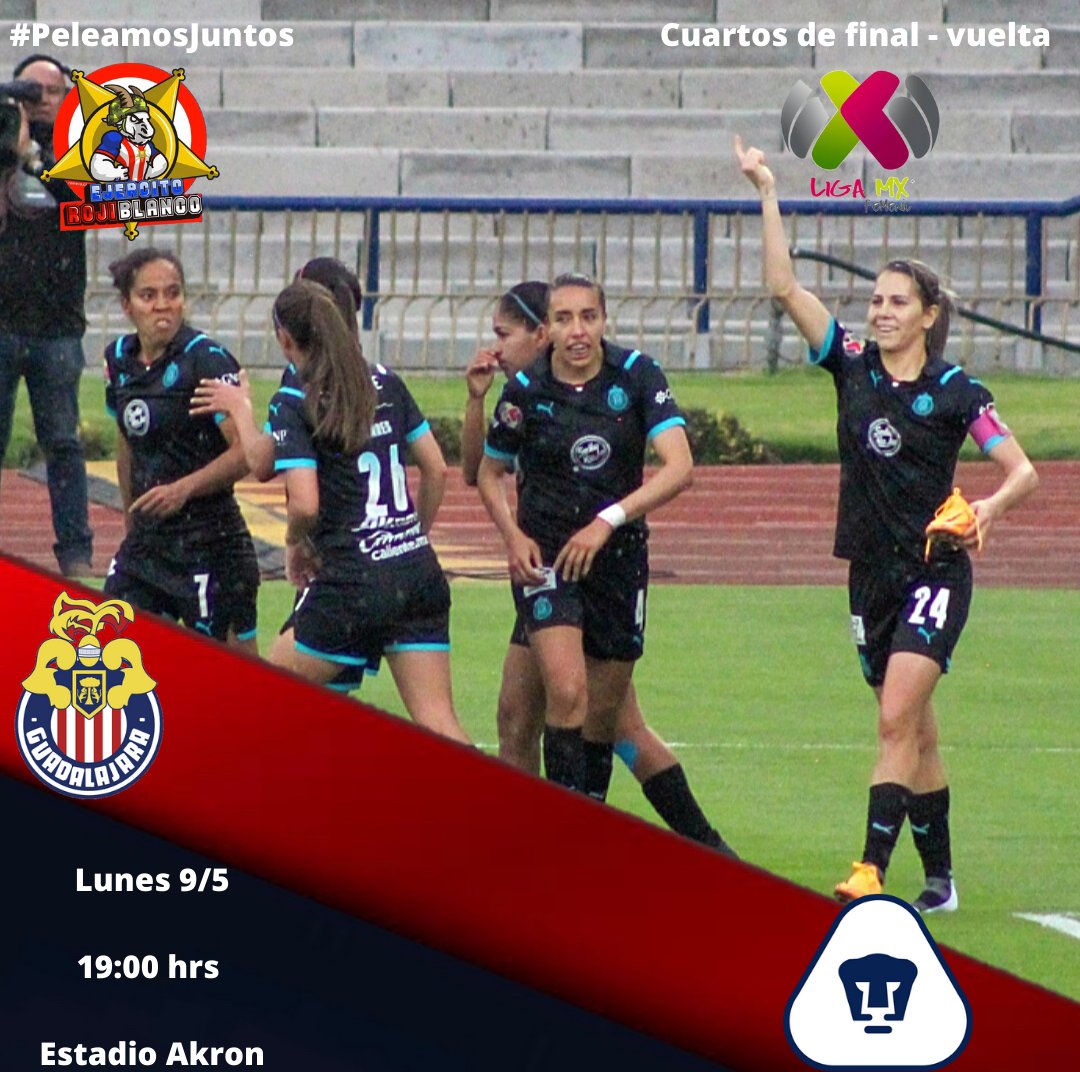 Ejercito_RB's tweet photo. ¡HOY JUEGA EL REBAÑO FEMENIL!
¡Es ahora o nunca! Chivas Femenil recibe a Pumas Femenil en la vuelta de los cuartos de final, ¡DALE, ROJIBLANCAS! #PeleamosJuntos #116Chivas ⚽🐐❤️🎉🌹 https://t.co/NA6UhrzL1Z