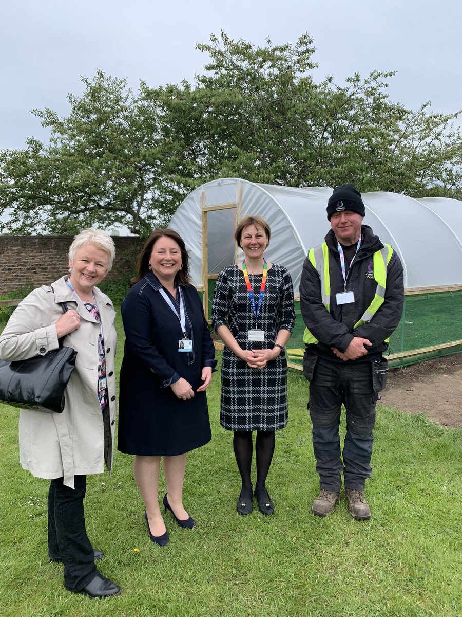 Community payback welcomed Chief Constable Lisa Winward, Zoe Metcalfe PCC for North Yorkshire and Lynda Marginson our Regional Probation Director to our work site at Thirsk Hall where we are growing vegetables for our local food bank.