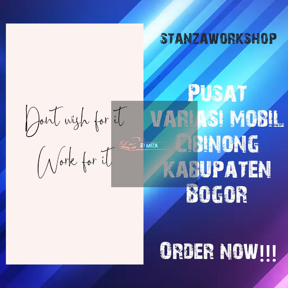 StanzaWorkshop's tweet photo. Stanzaworkshop

Pusat variasi mobil Cibinong kab Bogor

#banggabuatanindonesia
#banggaproduklokal
#stanza 
#workshop 
#Indonesia #malaysia #Singapore 
#ShopeeID #LazadaID #Tokopedia #tweetyourmagic 
#btsdiamond #DoctorWho #Ukraine https://t.co/JEFu4h7cW3