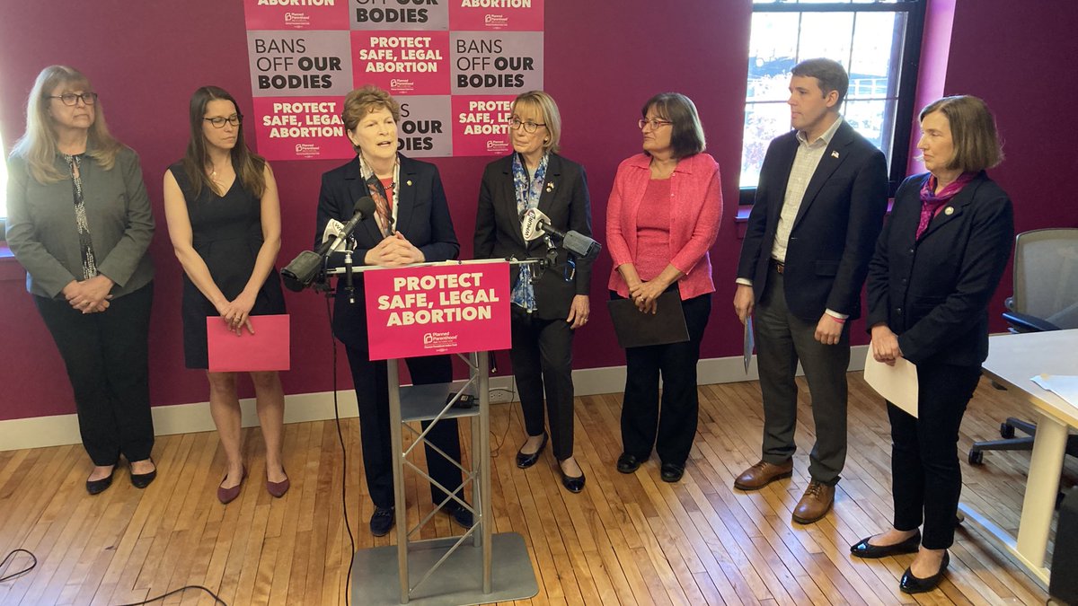 Adam Sexton (@adamsextonwmur) on Twitter photo Full delegation press conference this morning at Planned Parenthood to discuss abortion issue & possible overturning of Roe v. Wade. <a href="/SenatorShaheen/">Sen. Jeanne Shaheen</a>: “We cannot go back.” #NHPolitics #WMUR Full delegation press conference this morning at Planned Parenthood to discuss abortion issue & possible overturning of Roe v. Wade. <a href="/SenatorShaheen/">Sen. Jeanne Shaheen</a>: “We cannot go back.” #NHPolitics #WMUR