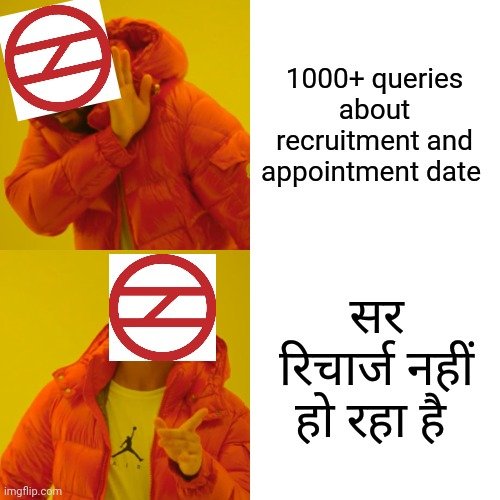 YadvendraCE's tweet photo. @OfficialDMRC  goodjob. 326 careers are just nothing compare to recharge enquiries.
#dmrcgivejoining https://t.co/uyMuAWfZUW