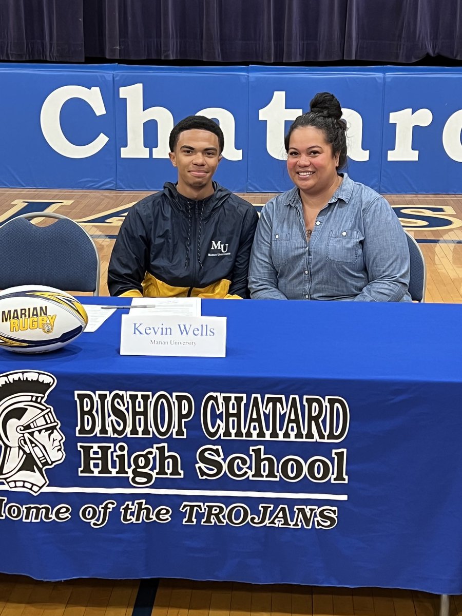BCHSAthletics's tweet photo. Congrats to Dylan Peters &amp; Kevin Wells for signing with Marian University to further their studies &amp; play Rugby! Go Knights!! https://t.co/ZdxPpMi5Hu