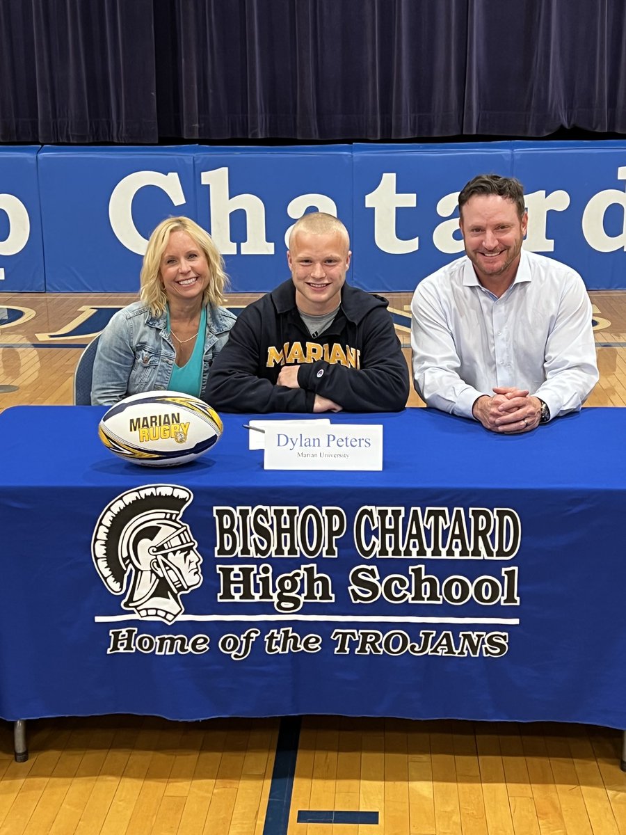 BCHSAthletics's tweet photo. Congrats to Dylan Peters &amp; Kevin Wells for signing with Marian University to further their studies &amp; play Rugby! Go Knights!! https://t.co/ZdxPpMi5Hu