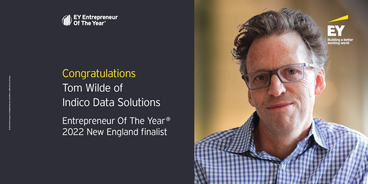 Indico CEO <a href="/tomrwilde/">Tom Wilde</a> was named an Entrepreneur Of The Year® 2022 New England Award finalist by <a href="/EYnews/">EY</a> for entrepreneurial spirit, purpose, growth, and impact. Learn more: bit.ly/39Cj0lA | #EY #TheIndicoAdvantage #Entrepreneur
