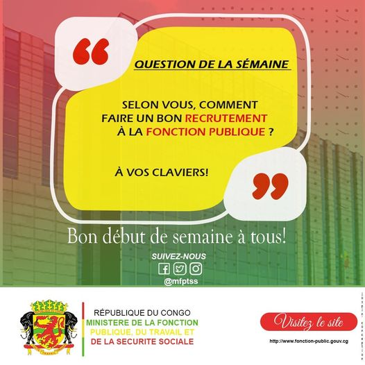 Ministère de la Fonction Publique - Congo (@mfptsscg) on Twitter photo 