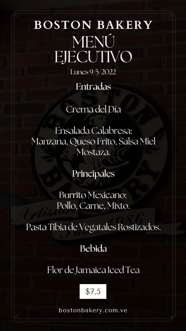 bostonbakery's tweet photo. Hoy, burritos y pasta. https://t.co/r65szexbWf