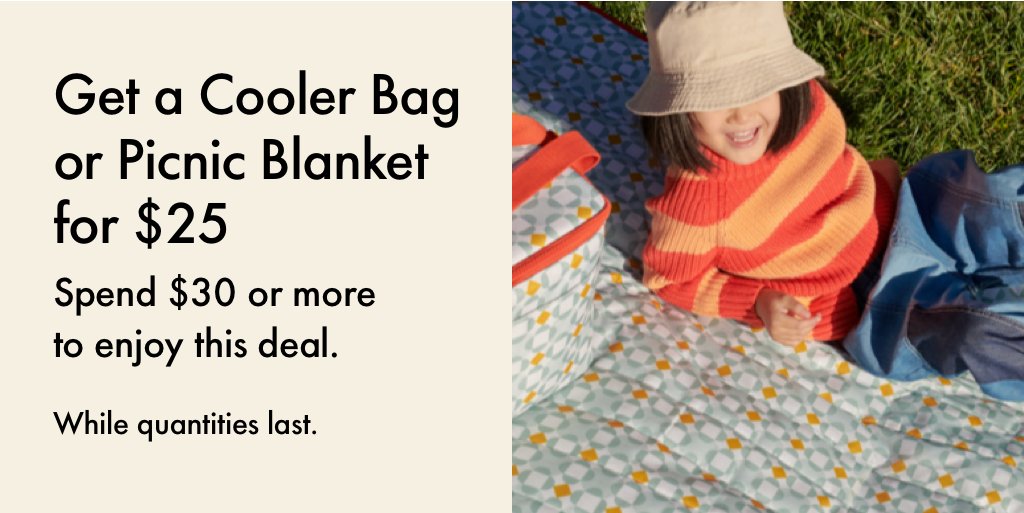 Get #summer ready with a #picnic blanket or cooler bag, now available for $25 when you spend $30 or more online or in store. Offer ends July 9th, while quantities last. ow.ly/BAmN50J1zc7