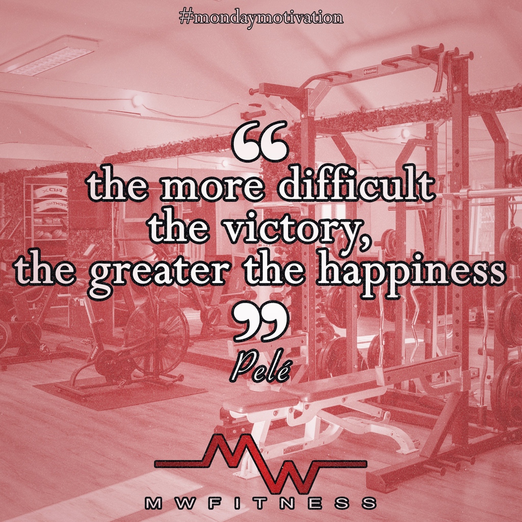 "𝗧𝗵𝗲 𝗠𝗼𝗿𝗲 𝗗𝗶𝗳𝗳𝗶𝗰𝘂𝗹𝘁 𝗧𝗵𝗲 𝗩𝗶𝗰𝘁𝗼𝗿𝘆, 𝗧𝗵𝗲 𝗚𝗿𝗲𝗮𝘁𝗲𝗿 𝗧𝗵𝗲 𝗛𝗮𝗽𝗽𝗶𝗻𝗲𝘀𝘀" 
– Pele

The IOC's Athlete of the Century (1999) Pelé provides us with this week's #MondayMotivation!

#MWFitness #Pele #Fitness #Growth #Wellbeing #Gym