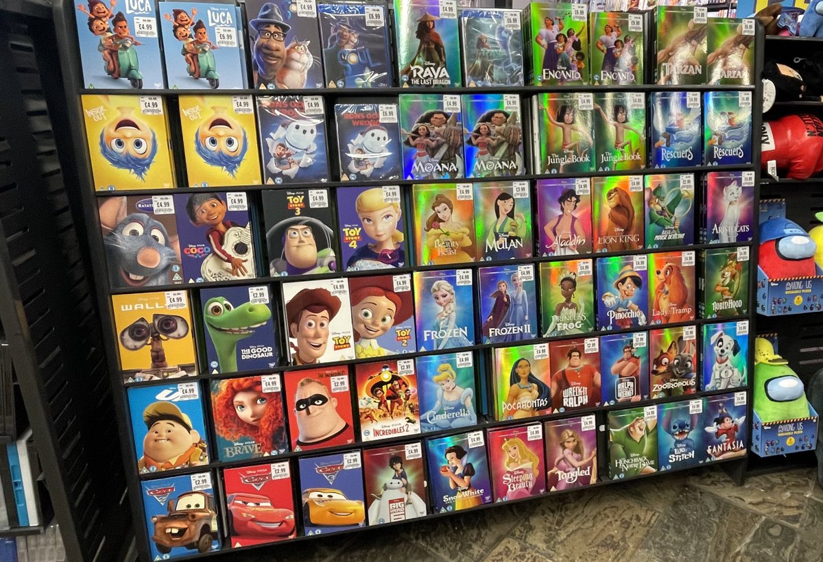 hmvNewcastle's tweet photo. The new @Disney #LoveAnimation promotion starts today 🤩 With dozens of titles starting at as little £2.99 and the nice new sparkly sleeve for the global phenomenal that is @EncantoMovie https://t.co/xpFoSDEI4d