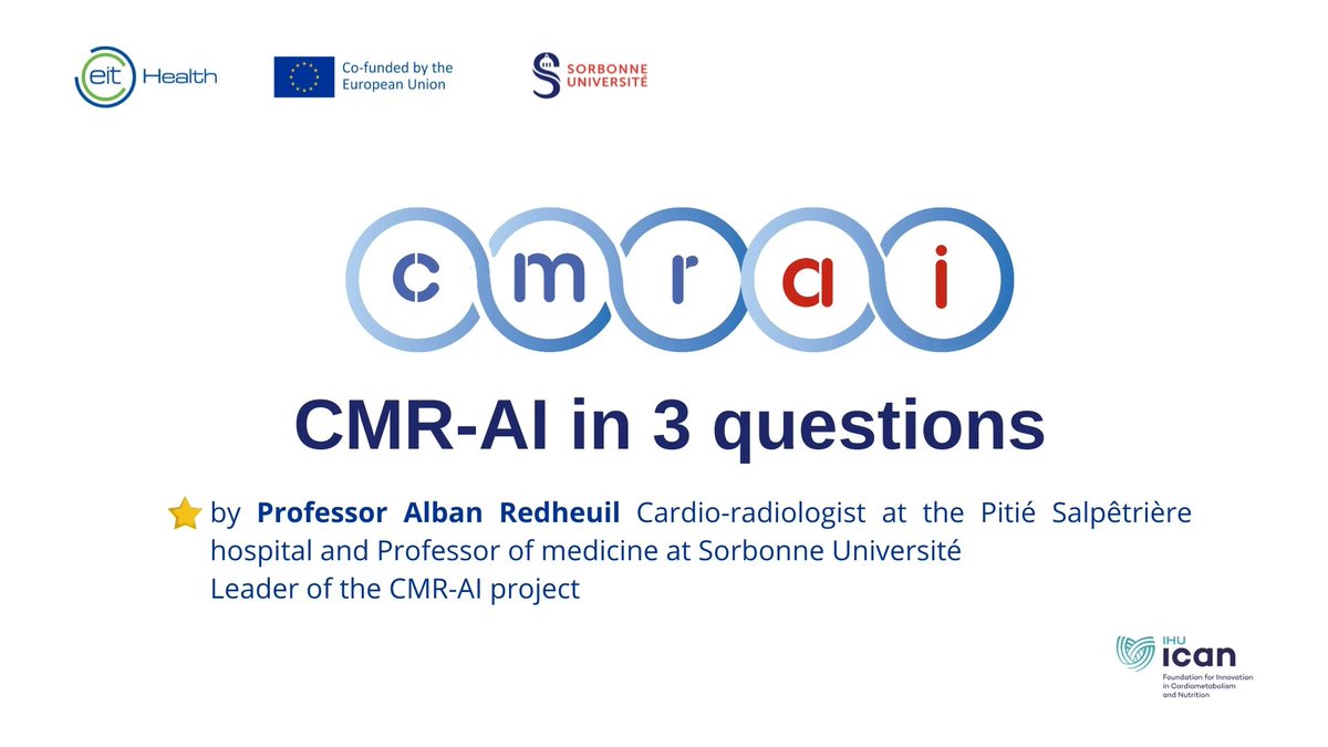 ICAN_Institute's tweet photo. [Europe Day]
The objective of the CMRAI project is to create a platform that will make it possible to define an aortic #aneurysm risk score for each patient at the first signs of the disease.
👉find out more https://t.co/gFaftL9t49 https://t.co/1gJTyLmIsJ
