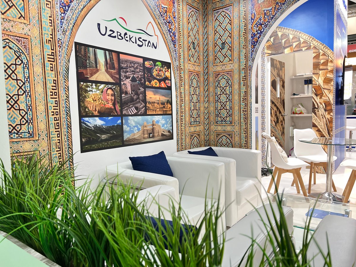 StandMakerDubai's tweet photo. Uzbekistan Pavilion at Arabian Travel Market 2022

Design &amp; Production by Stand Maker Group 

#ATMDubai #standmakerdubai #dubai #atmdubai2022 https://t.co/NoKJM2npDC