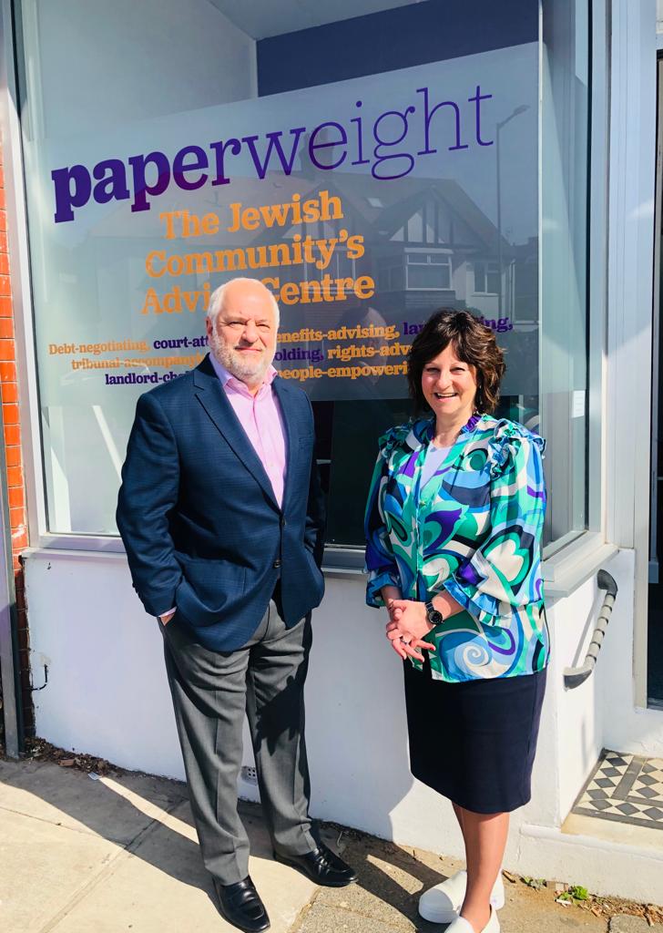 paperweight_we's tweet photo. Guide. Advocate. Resolve. Wonderful to welcome some of our fantastic caseworkers back to the office this morning in the beautiful sunshine, at our newly renovated new premises, featuring two additional meeting rooms for client meetings. Chairman Benjy Conway and CEO Bayla Perrin. https://t.co/1PA83jXgjF