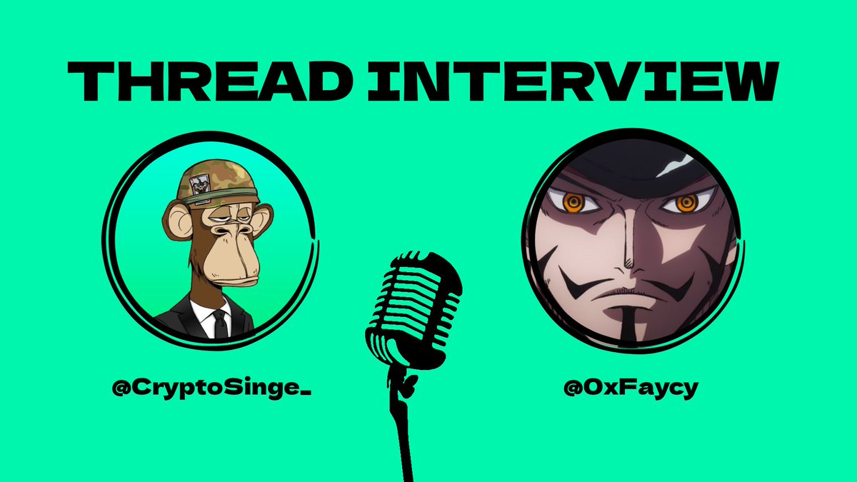 CryptoSinge_'s tweet image. [ THREAD INTERVIEW 1 ] #threadinterview

Pour le premier numéro de ce concept inédit, je vous délivre une interview du grand @0xFaycy 

Si appréciée ❤️ et♻️