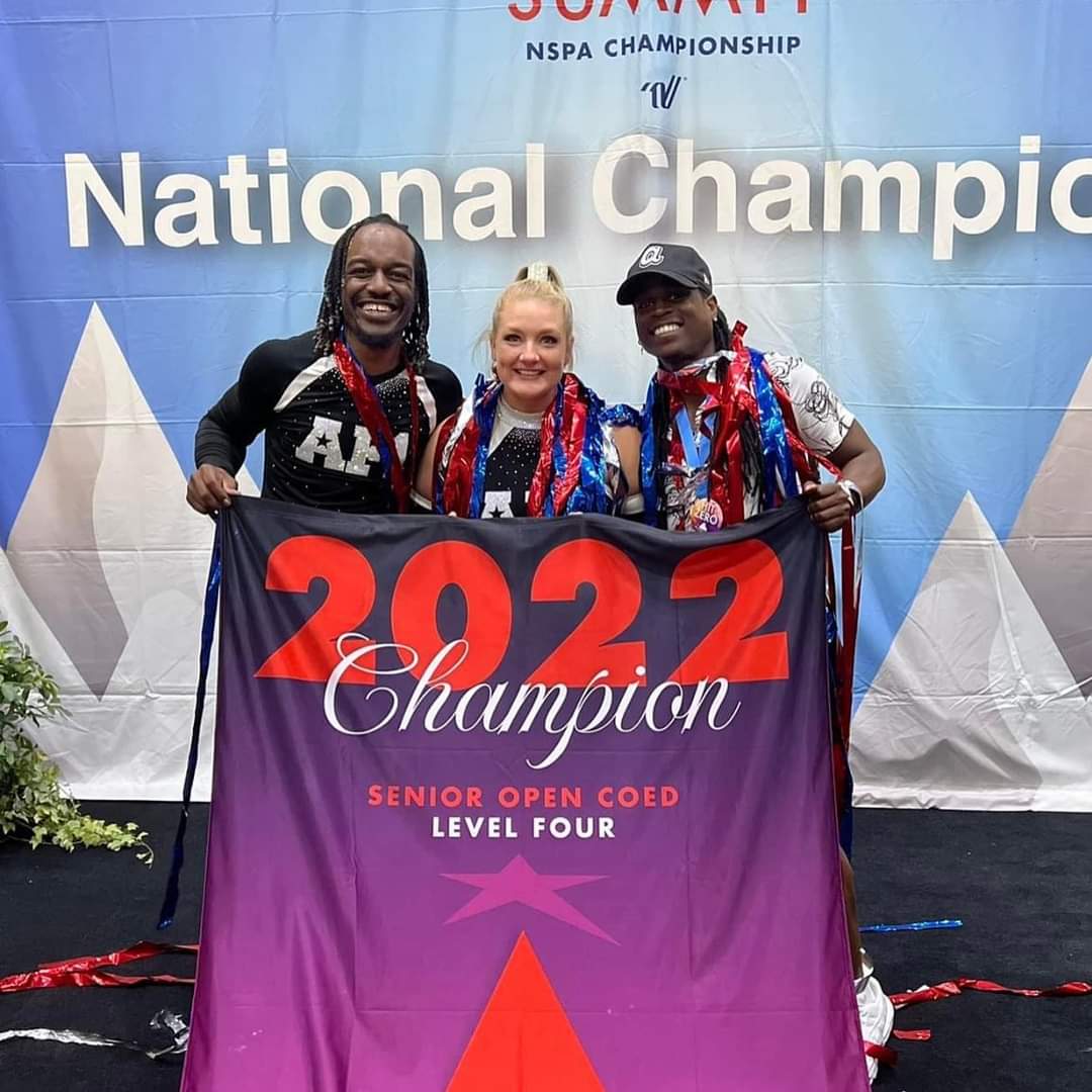 ZelynaC's tweet photo. And just like that, they are 2022 D2 Sr Open Coed L4 Champions
#acf https://t.co/ovs7PvgfU2