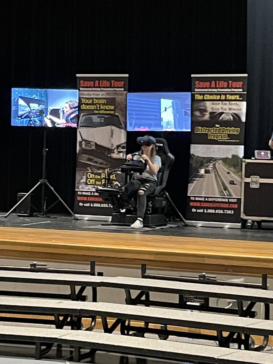 RalstonK's tweet photo. Save A Life Tour at #mycrcs today! Thank you @MrsBarry8 for organizing this. Kids, keep your eyes open & on the road! Don’t drive drowsy-#sleep8 @thesleepguy8 https://t.co/tEI0lXylXc