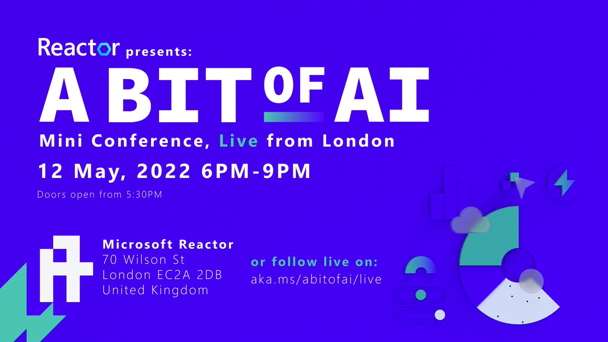 hboelman's tweet photo. Join the #AbitOfAI Mini Conference live from the @MSFTReactor in London!
π€© 3 Amazing guests: @richcampbell, @SQLShark and @gavi_sr and your host @hboelman
β 6PM till 9PM
πΊ The Microsoft London Reactor
Register now on free: https://t.co/rmY1OH5nEy https://t.co/pGDCb6SjMY