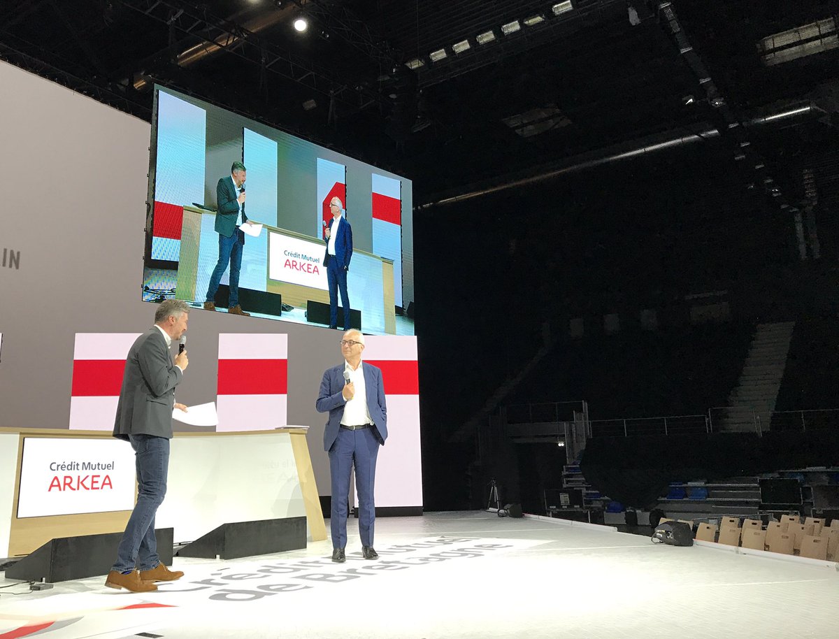 🔴 En direct des répétitions de l’assemblée générale du Crédit Mutuel Arkéa à la <a href="/Glaz_Arena/">Glaz Arena</a> de Cesson Sévigné. 
📌Rendez-vous demain pour un événement incontournable dans la vie d’une entreprise coopérative !