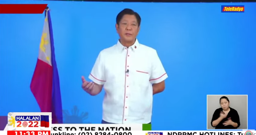 ABSCBNNews's tweet photo. NOW: Presidential candidate Ferdinand “Bongbong” Marcos, Jr., who is leading the partial unofficial tally, issues a statement

WATCH: https://t.co/wZ8Jlcz3ud https://t.co/0sE2w4JRGK