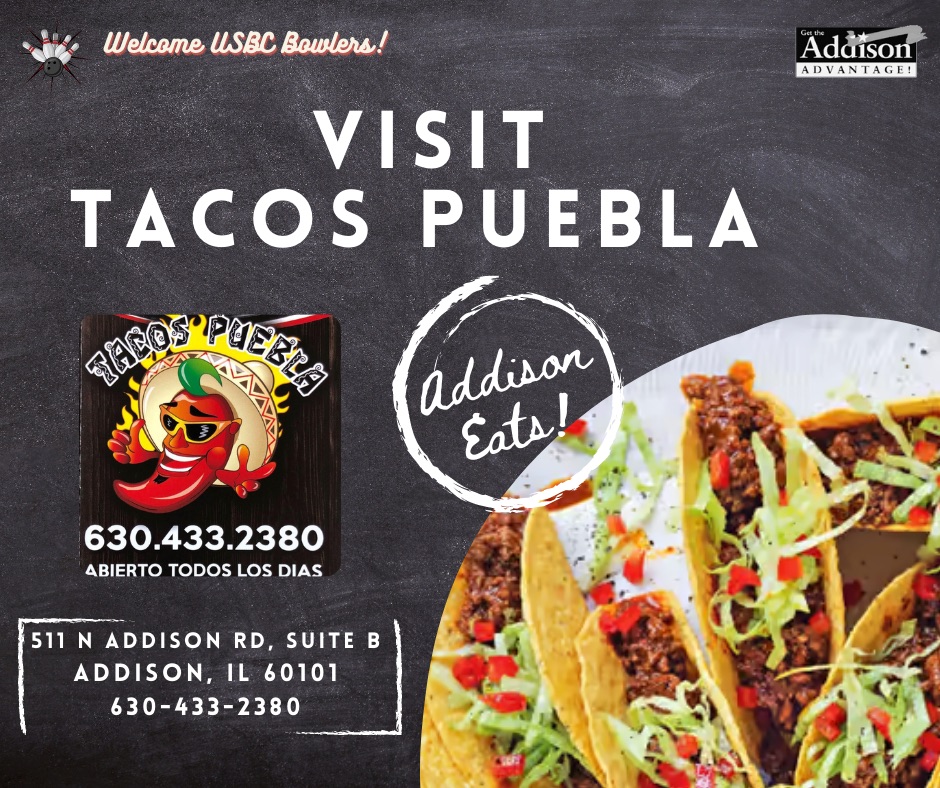 AddisonVillage's tweet photo. Delicious. Affordable. Authentic. Whether you're in the mood for tacos, quesadillas, burritos, … Tacos Puebla has it all. Head north on Addison Road from Stardust Bowl! #AddisonEats #USBC https://t.co/WKoGg4hPJA