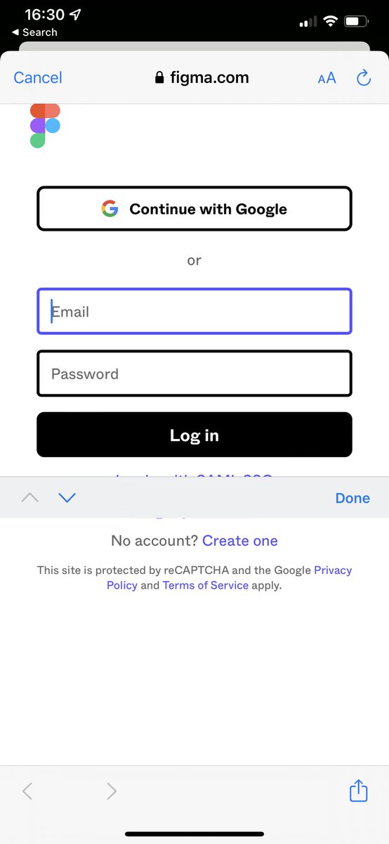 Arraticc's tweet photo. @figma any chance you know a fix or have an update coming out for your app? Canβt login due to the keyboard not displaying when selecting input field #help #uxhelp #STUCK #figmaapp https://t.co/jQ2qSryH73