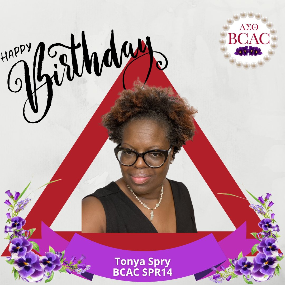 We would like to wish a very HAPPY BIRTHDAY to our Soror Tonya Spry - BCAC 1️⃣3⃣ SPR14 🥳🎂🎈

#BCAC1976 ♥️s You!

#JoyInOurSisterhood 
#SisterhoodDST