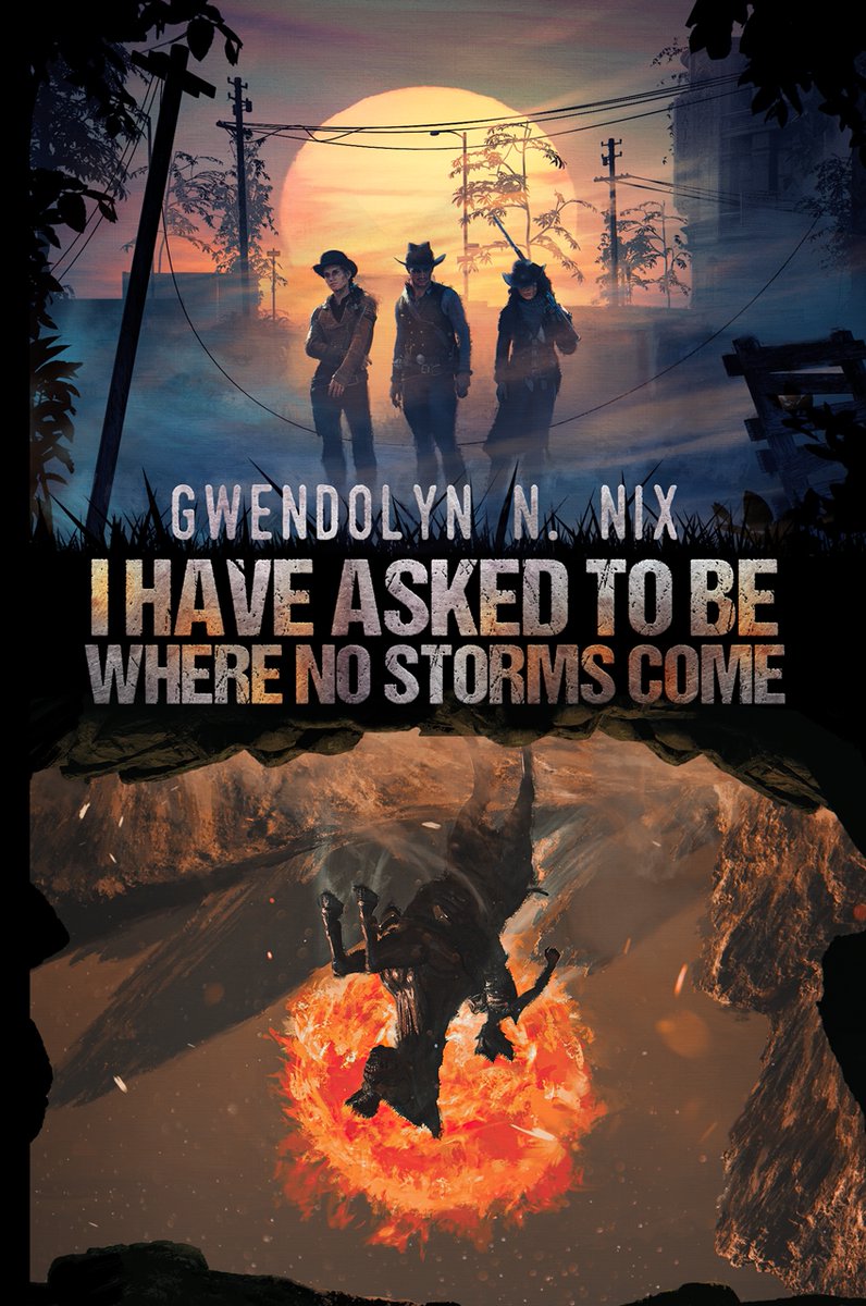 crystallakepub's tweet photo. Cover reveal time!

Out July 29th, a weird west alternative history fantasy novel. ;-)

I HAVE ASKED TO BE WHERE NO STORMS COME by Gwendolyn Nix. Cover art by Felipe Kroll.
#coverart #fantasybooks #HistoricalFiction #HorrorCommunity https://t.co/zlzD7wyzhG