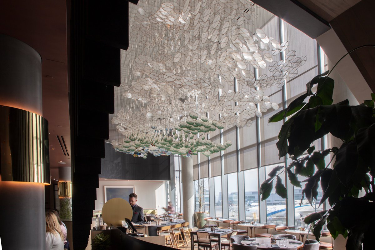 SFOMuseum's tweet photo. See “This Infinite Gateway of Time and Circumstance” by Jacob Hashimoto, on display in the Grand Hyatt, Level 4 and online at:  https://t.co/EEKWhES1r6

#AAPIHM #JacobHashimoto #sculpture @SFAC https://t.co/JOC2pQtf2z