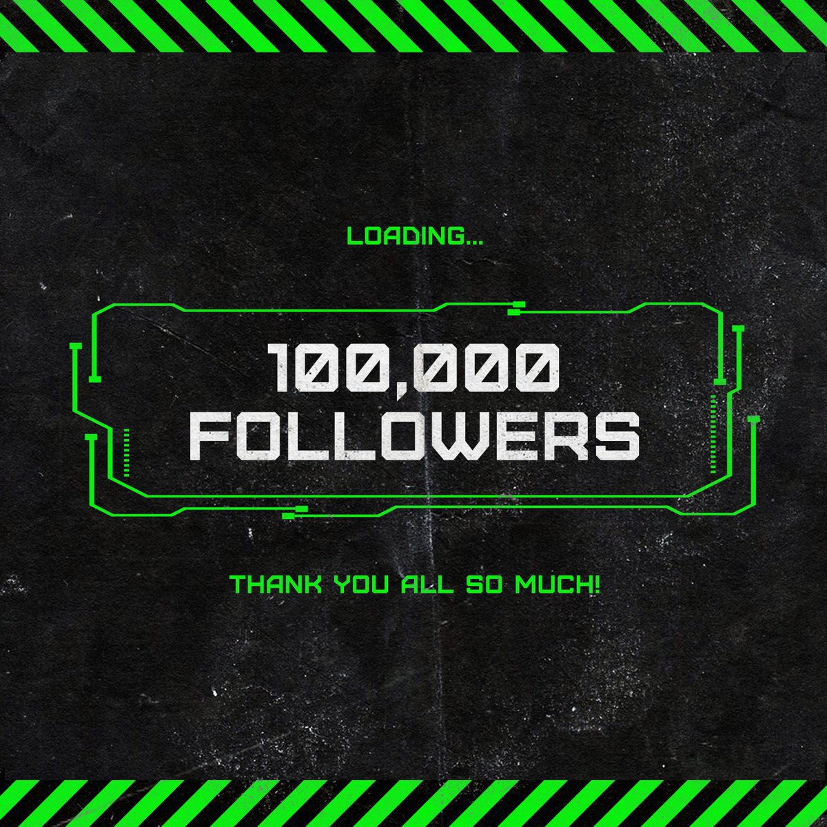 100,000 Followers.

Wow.

Thank you all so much.

⚠️☣️⚠️☣️⚠️☣️