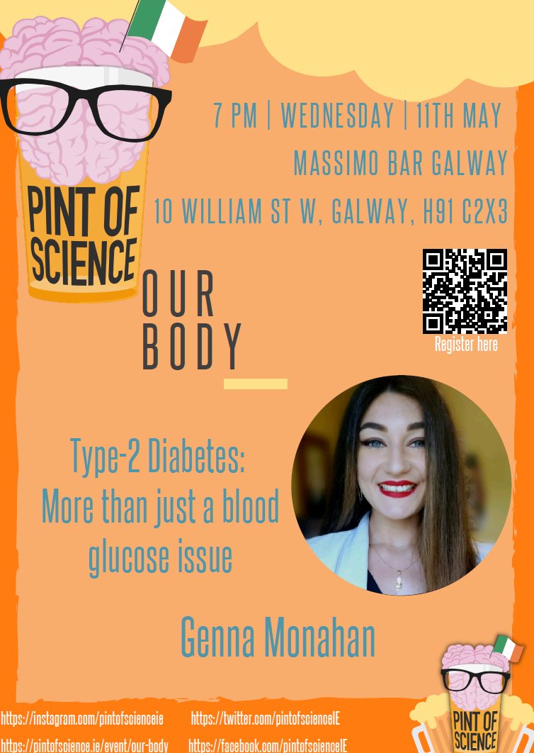 Júlia Terra (@jliaterra13) on Twitter photo In 2 days we will have our Galway <a href="/pintofscienceIE/">Pint of Science IE</a>!
Between our incredible speakers, we have <a href="/GennaMonahan8/">Genna Monahan</a> and <a href="/MartaPrezLlore1/">Marta Pérez Lloret</a>.
Curious about what we have prepared? Join us by registering through the link below.
🔗pintofscience.ie/event/our-body
@PintofScienceIE and #Pint22 In 2 days we will have our Galway <a href="/pintofscienceIE/">Pint of Science IE</a>!
Between our incredible speakers, we have <a href="/GennaMonahan8/">Genna Monahan</a> and <a href="/MartaPrezLlore1/">Marta Pérez Lloret</a>.
Curious about what we have prepared? Join us by registering through the link below.
🔗pintofscience.ie/event/our-body
@PintofScienceIE and #Pint22