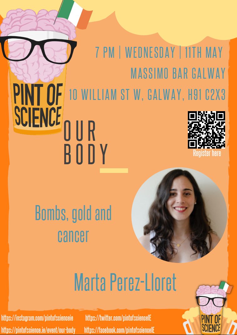 JliaTerra13's tweet photo. In 2 days we will have our Galway @pintofscienceIE! 
Between our incredible speakers, we have @GennaMonahan8 and @MartaPrezLlore1.
Curious about what we have prepared? Join us by registering through the link below.
🔗https://t.co/OFE60Wpi8Q
@PintofScienceIE and #Pint22 https://t.co/JG0nqOxcOy