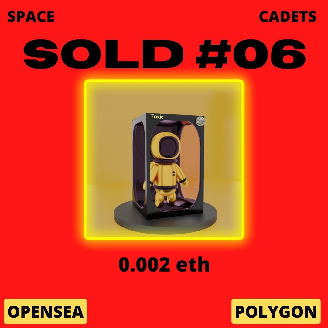 SOLD #06🤩

Our TOXIC NFT has been sold for 0.002 eth to <a href="/cryptosquiddies/">CryptoSquiddies</a>, CONGRATULATIONS 🥳

There are still some NFTs at 0.002, go for them before the sell out 🔜

opensea.io/collection/spa…

#NFTSALE #nftartgallery #OpenSeaNFT #NFTCollection #cryptoartist #dropyournft #NFTs #nft